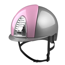 Riding Helmet Cromo 2.0 XC Polish Light Grey & Pink by KEP