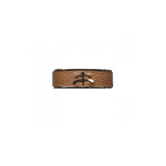 Leather and Brass Bangle by Makebe